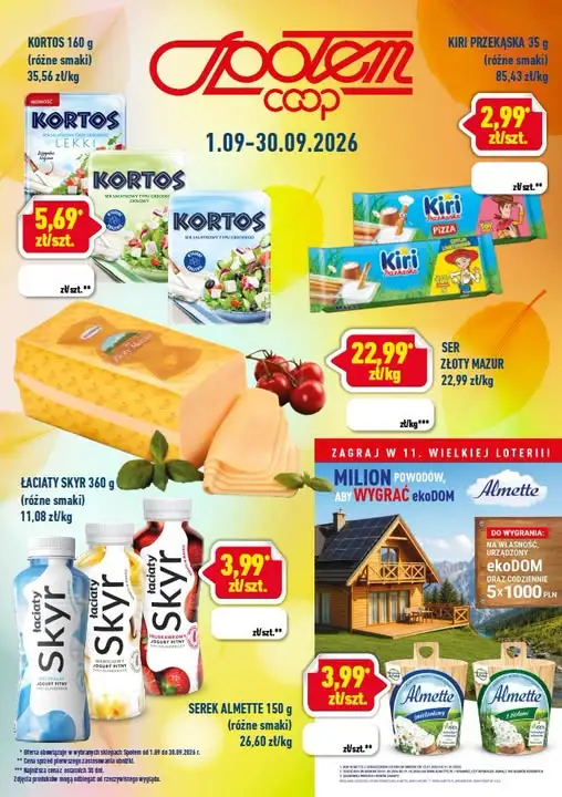 Społem Stalowa Wola: wrześniowe promocje na nabiał i loteria dla klientów
