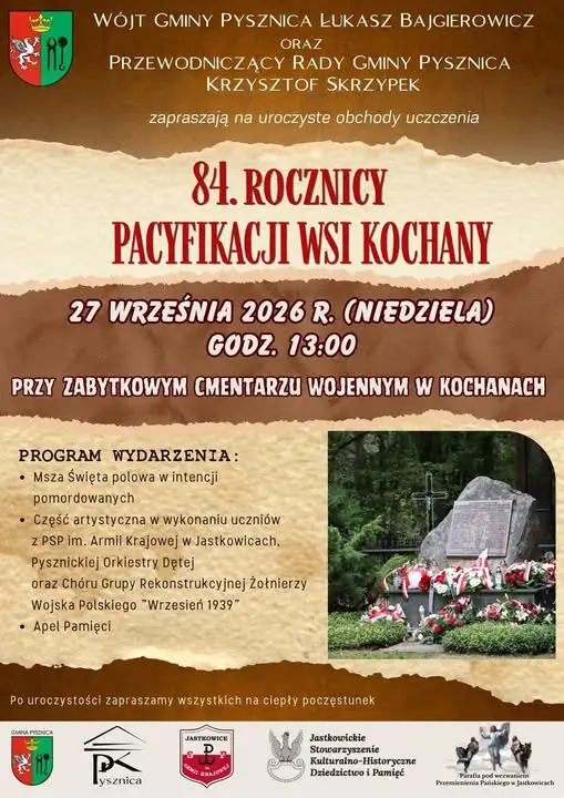Gmina Pysznica uczci 84. rocznicę pacyfikacji wsi Kochany