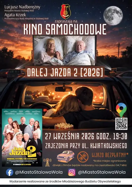 Kino samochodowe w Stalowej Woli: „Dalej jazda 2” pod gwiazdami