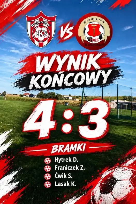 LKS Bojanów zdobywa pierwsze trzy punkty. Za tydzień wyjazd do Bolesławia