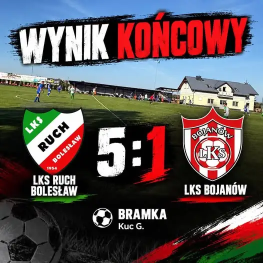 LKS Bojanów walczył z liderem C klasy. Ostatnie minuty zdecydowały o wyniku