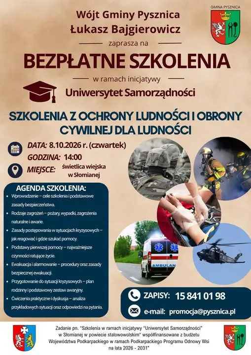 Gmina Pysznica szkoli mieszkańców z ochrony ludności i obrony cywilnej