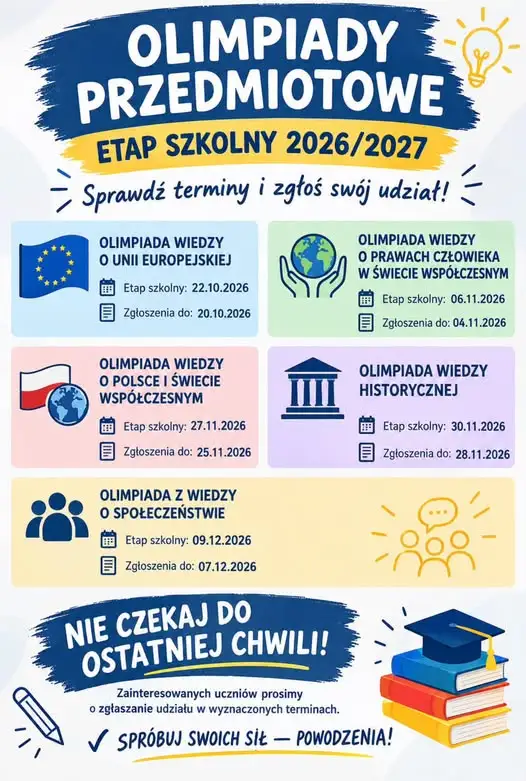 Olimpiady przedmiotowe w Stalowej Woli – sprawdź terminy i zgłoś udział