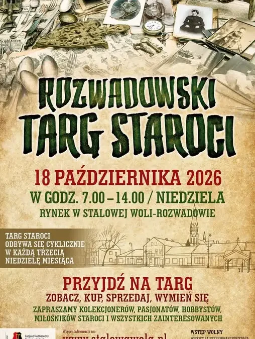Rozwadowski Targ Staroci w Stalowej Woli już 18 października
