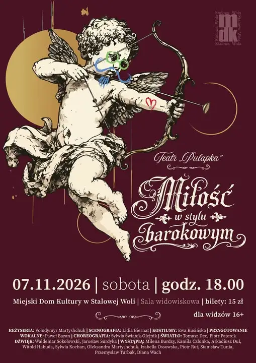 Teatr „Pułapka” ponownie zagra „Miłość w stylu barokowym” w Stalowej Woli