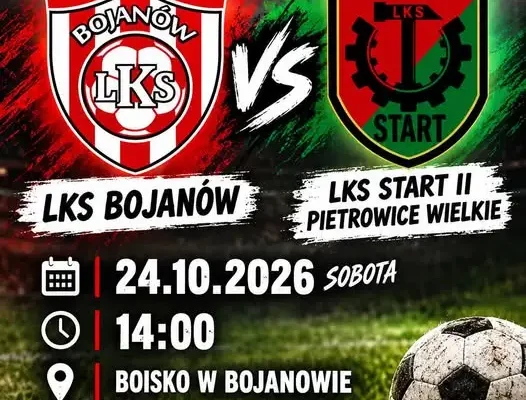 LKS Bojanów zmierzy się z LKS Start II Pietrowice Wielkie w 11. kolejce Raciborskiej C. Klasy