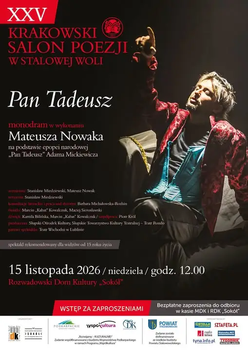 Monodram „Pan Tadeusz” w Rozwadowskim Domu Kultury „Sokół”