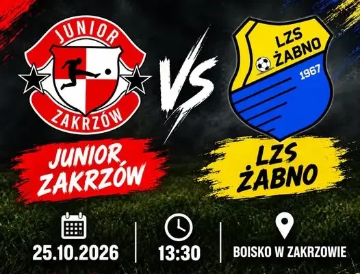 Ząbki Ząbno zagrają na wyjeździe z UOKS Junior Zakrzów