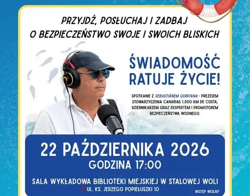 Stalowa Wola: ekspert od bezpieczeństwa wodnego spotka się z mieszkańcami w bibliotece