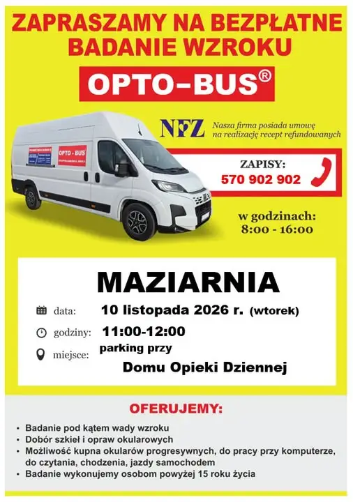 Bezpłatne badanie wzroku w gminie Bojanów – 10 listopada 2026