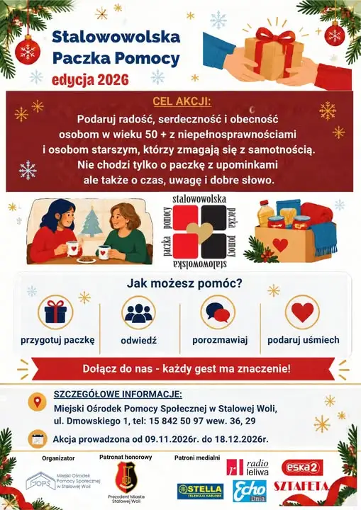 Stalowowolska Paczka Pomocy 2026 – MOPS szuka wolontariuszy i darczyńców